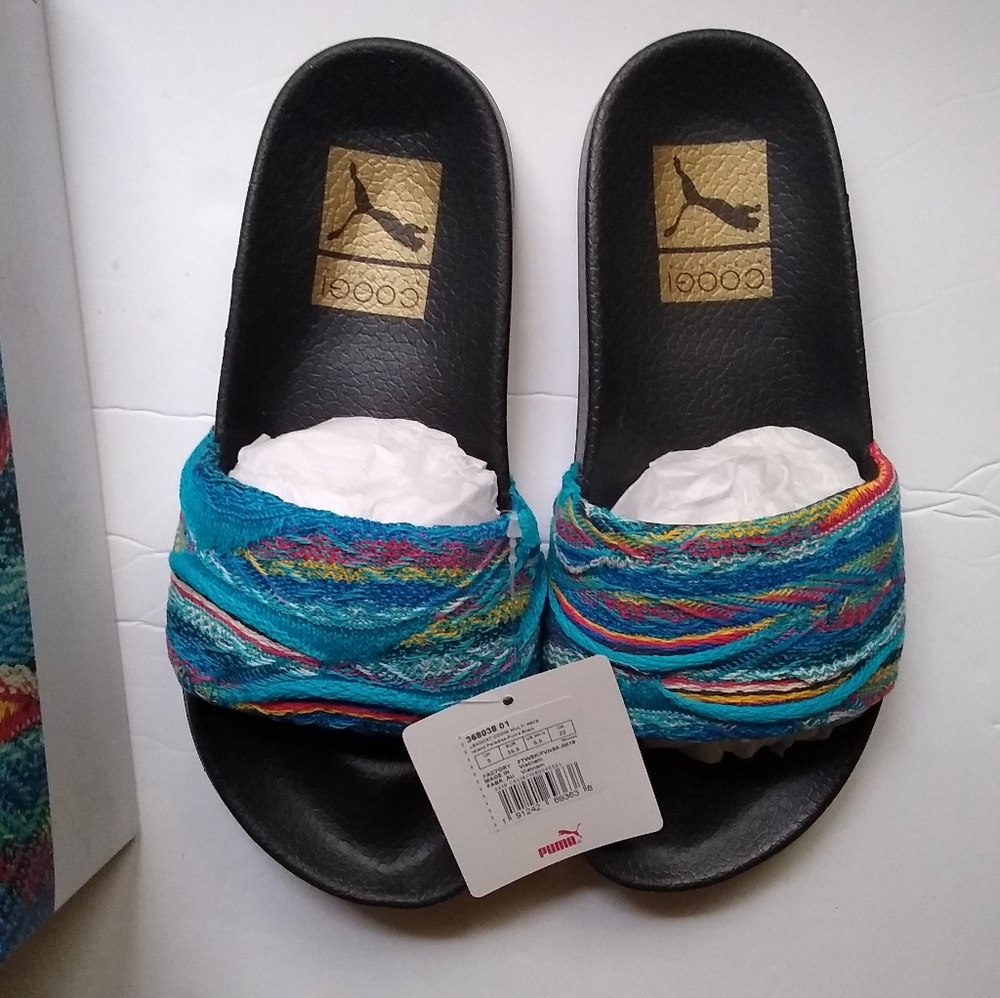 Women's PUMA x COOGI Leadcat Slides Sz 5.5 